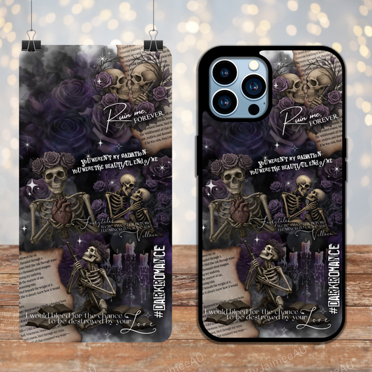 Quotes - Gothic Skulls - Dark Romance - Digital Phone Case Design