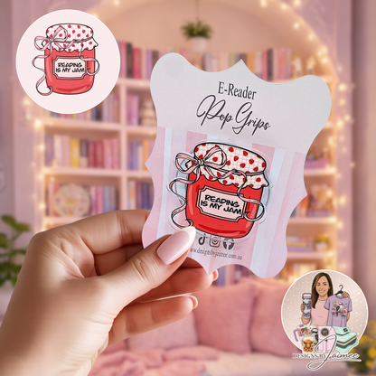 Reading Is My Jam | E-Reader Magnetic Grip | Interchangeable Bookish Accessory