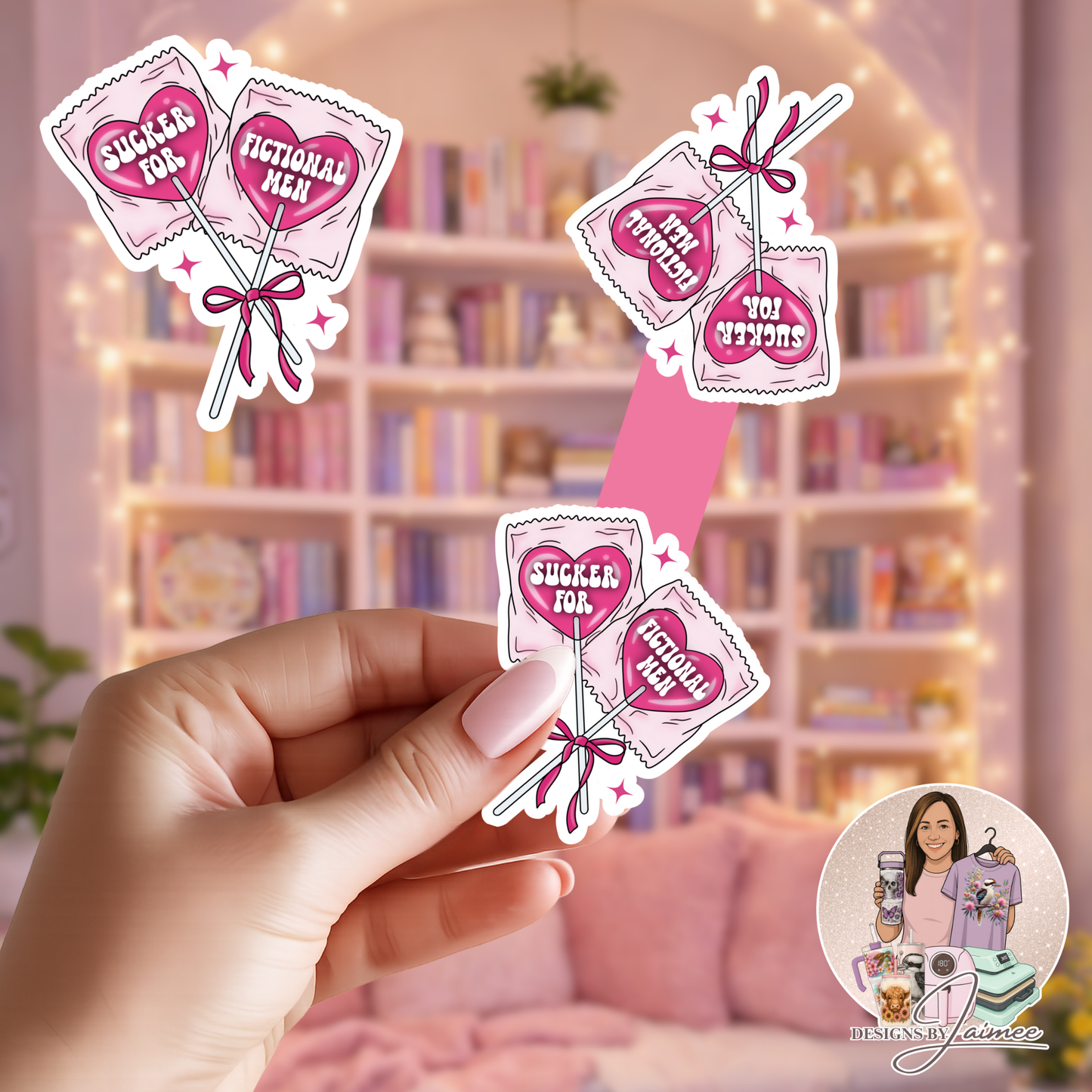 Sucker For Fictional Men | Magnetic Bookmark | Handmade Bookish Accessory
