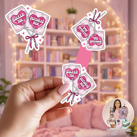 Sucker For Fictional Men | Magnetic Bookmark | Handmade Bookish Accessory