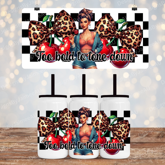 Pin Up Cherry Girl - Digital 16oz Sublimation Design