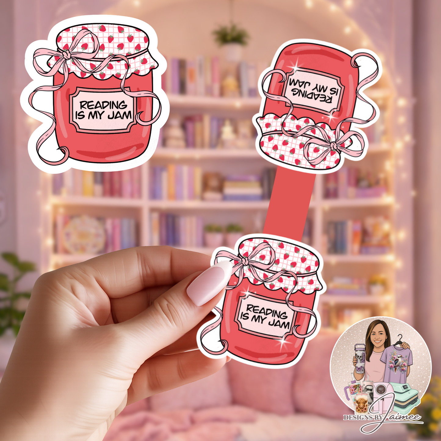 Reading Is My Jam | Magnetic Bookmark | Handmade Bookish Accessory