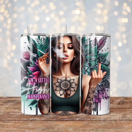 High Maintenance Digital 20oz Sublimation Tumbler Wrap