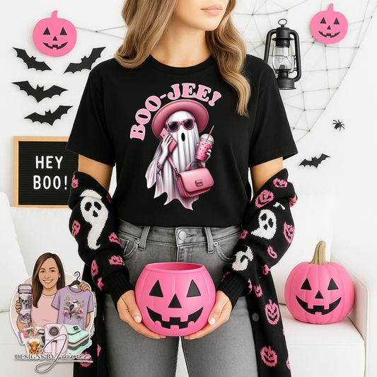 BOO-JEE! Sheet Ghost Digital DTF Transfer PNG Image