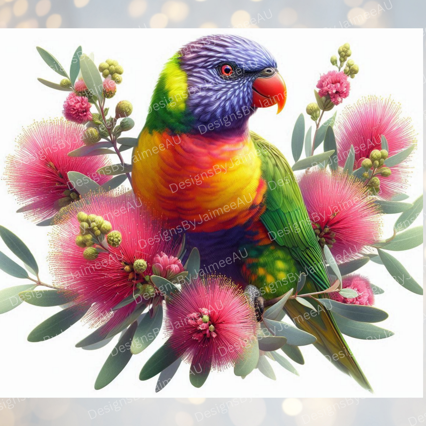 Vibrant Natives Lorikeet Digital 20oz Sublimation Tumbler Wrap