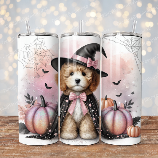Pastel Halloween Cavoodle Digital 20oz Sublimation Tumbler Wrap
