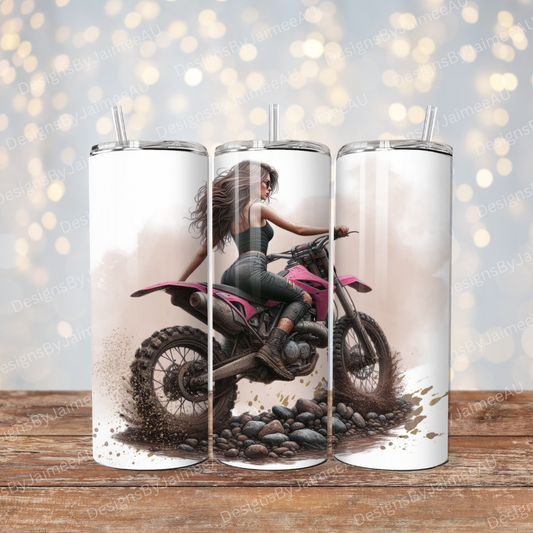 Watercolour Dirt Bike Digital 20oz Sublimation Tumbler Wrap