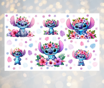 Tropical Stitch - Digital 12oz Kids Sublimation Tumbler Wrap