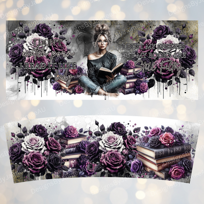 Purple and Black Dark Romance Themed -  40oz Digital Sublimation Tumbler Wrap