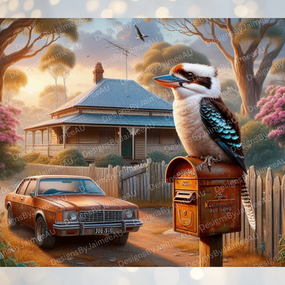Nostalgic Aussie Kookaburra and Old Commodore  Digital 20oz Sublimation Tumbler Wrap