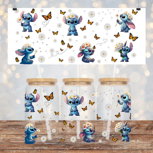 Springtime Stitch 16oz UV DTF Transfer Wrap PNG Image