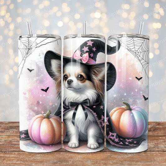Pastel Halloween Chihuahua #2 Digital 20oz Sublimation Tumbler Wrap
