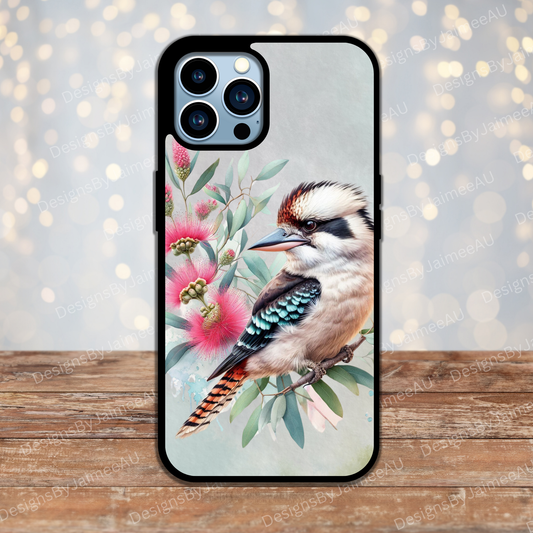 Kookaburra and Australian Natives #1 Digital Phone Case Design