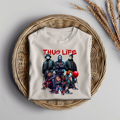"Thug Life" Hip Hop - Horror Movie Characters Digital DTF Transfer PNG Image