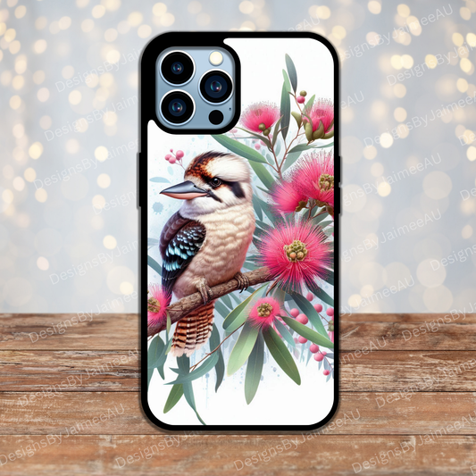 Kookaburra and Australian Natives #4 Digital Phone Case Design