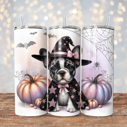 Pastel Halloween Frenchie #2 Digital 20oz Sublimation Tumbler Wrap