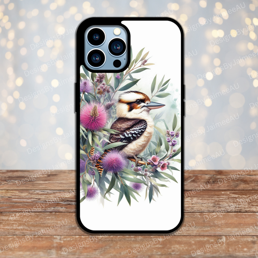 Kookaburra and Australian Natives #5 Digital Phone Case Design