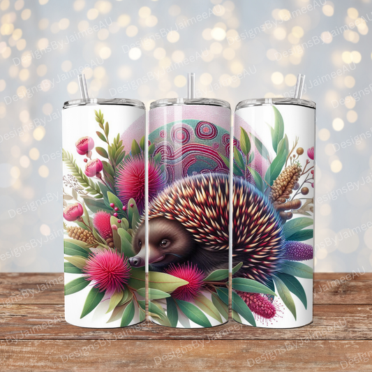 Vibrant Echidna  Digital 20oz Sublimation Tumbler Wrap