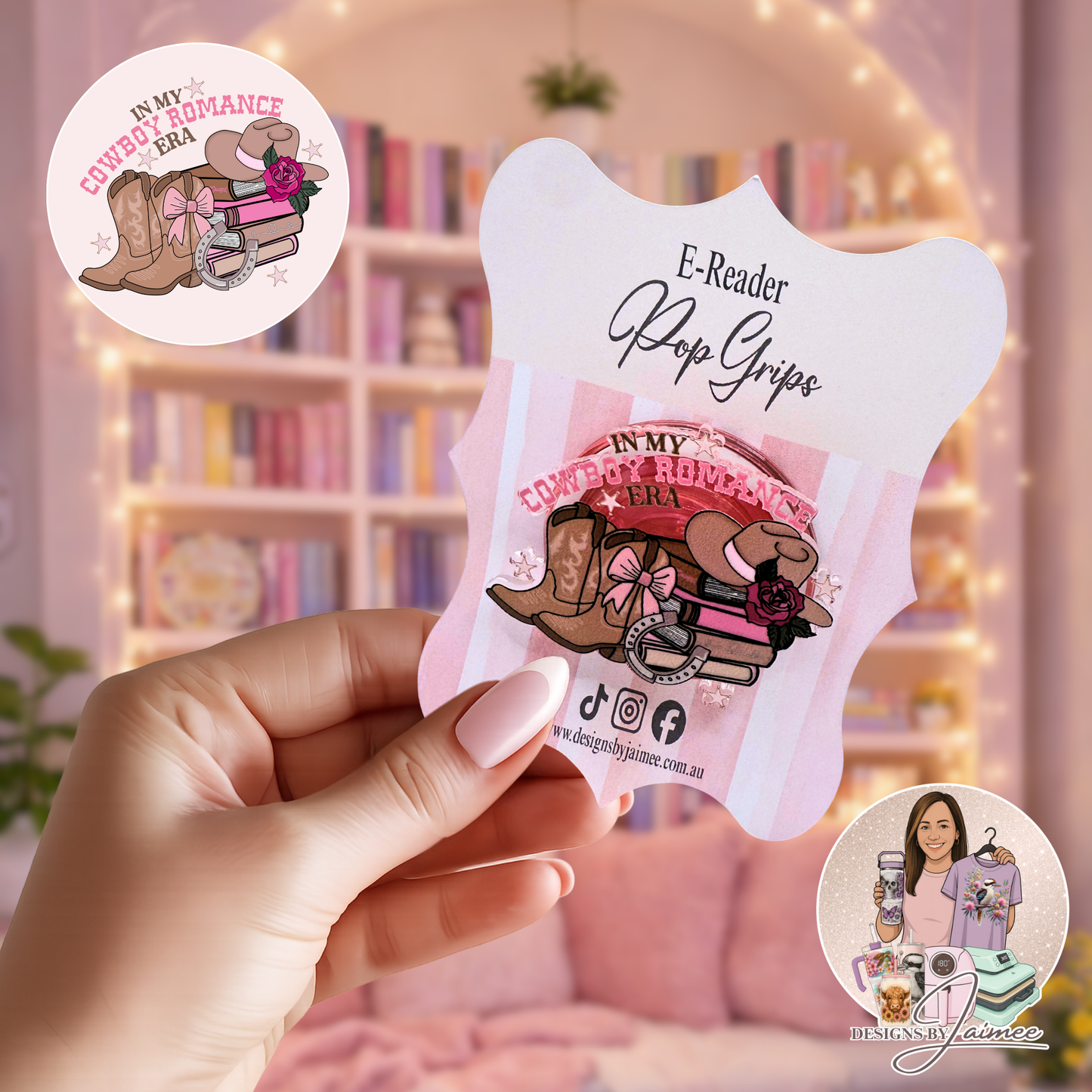 In My Cowboy Era | E-Reader Magnetic Grip | Interchangeable Bookish Accessory