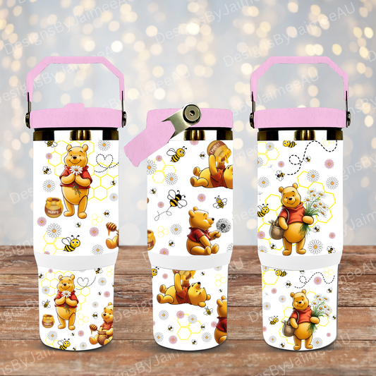 Springtime Winnie The Pooh - Digital 30oz Sublimation Tumbler Wrap