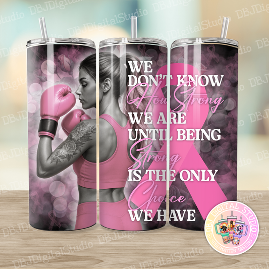 Breast Cancer - Fighter - Digital 20oz Sublimation Tumbler Wrap
