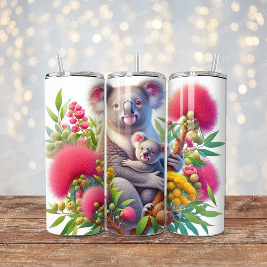 Vibrant Mama Koala Digital 20oz Sublimation Tumbler Wrap