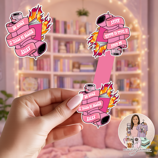 So Spicy It Takes My Breath Away | Magnetic Bookmark | Handmade Bookish Accessory