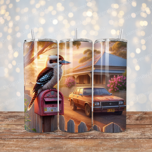 Kookaburra, Old Queenslander, Commodore Digital 20oz Sublimation Tumbler Wrap