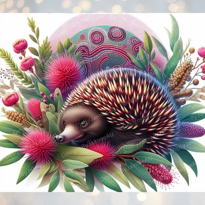 Vibrant Echidna  Digital 20oz Sublimation Tumbler Wrap