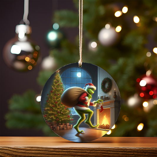 Grinch Christmas #2 Digital Sublimation Ornament Design