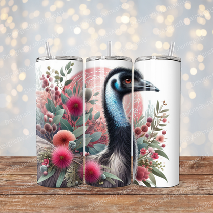 Earthy Pink/Reds Emu Digital 20oz Sublimation Tumbler Wrap