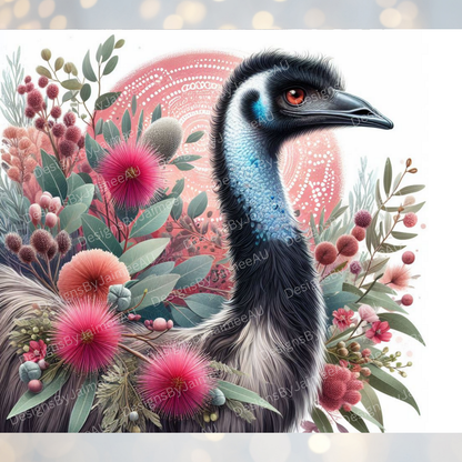 Earthy Pink/Reds Emu Digital 20oz Sublimation Tumbler Wrap