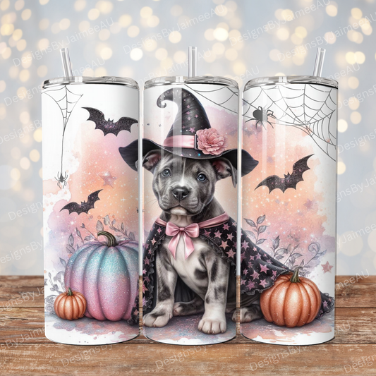 Pastel Halloween Staffy #2 Digital 20oz Sublimation Tumbler Wrap