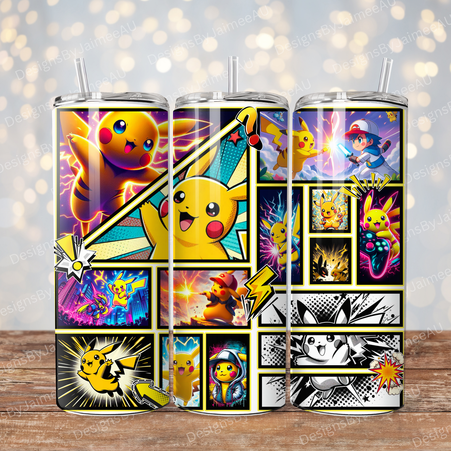 Pikachu 20oz Sublimation Tumbler Wrap