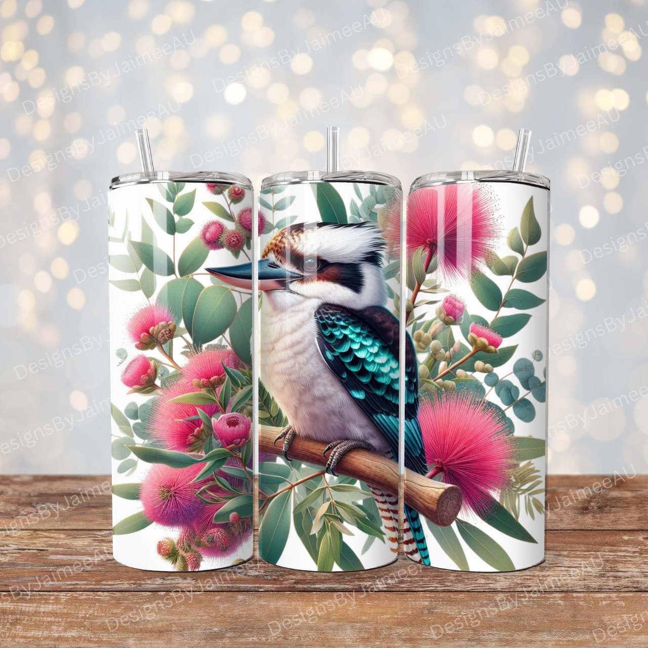 Vibrant Kookaburra #1 Digital 20oz Sublimation Tumbler Wrap