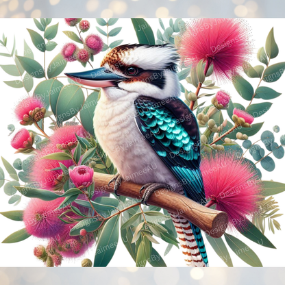 Vibrant Kookaburra #1 Digital 20oz Sublimation Tumbler Wrap