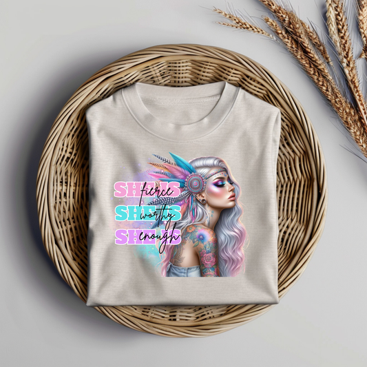 Pastel “She is” Digital Download DTF Transfer PNG Image