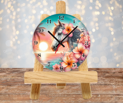 Summer Horse #6 Digital Sublimation Clock Design