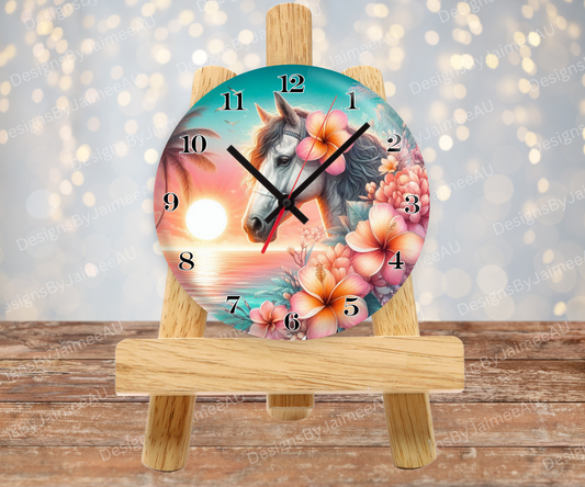 Summer Horse #6 Digital Sublimation Clock Design