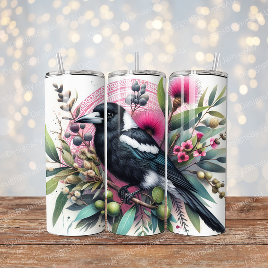 Pinky magpie Digital 20oz Sublimation Tumbler Wrap