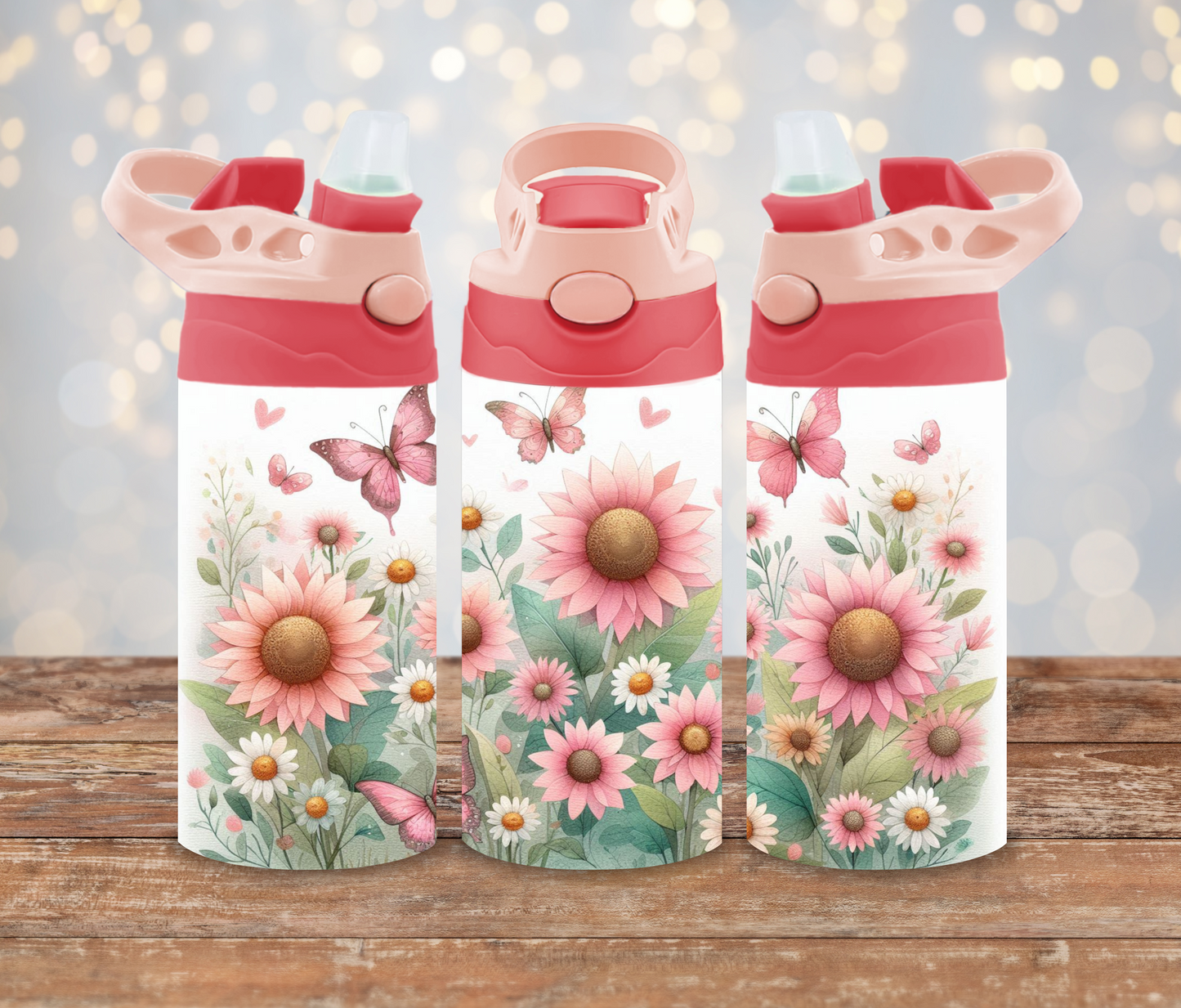 Watercolour Butterflies #2 - Digital 12oz Kids Sublimation Tumbler Wrap