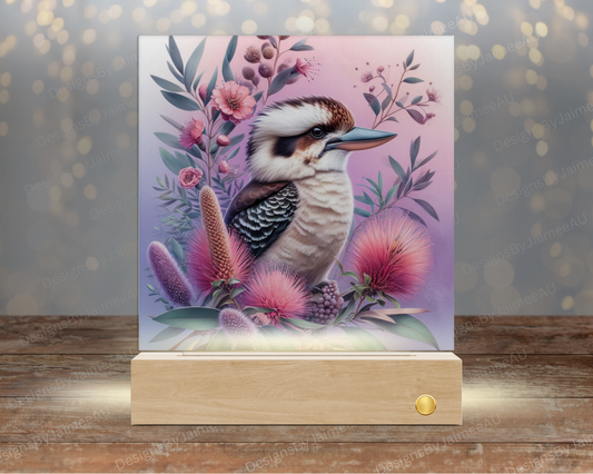 Kookaburra- Pinks and Purple - Digital Sublimation Led Light Design