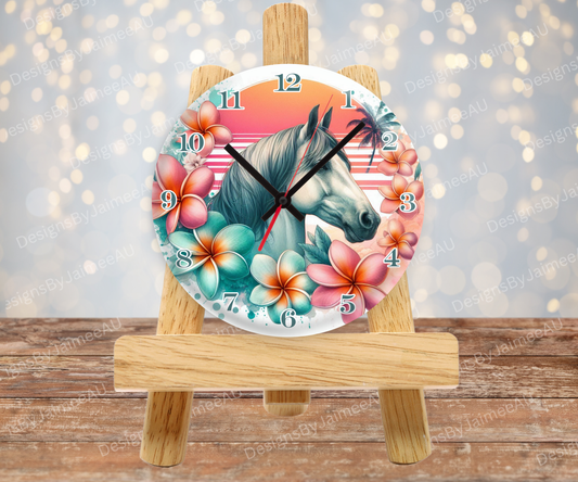 Summer Horse #3 Digital Sublimation Clock Design