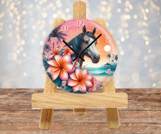 Summer Horse #2 Digital Sublimation Clock Design