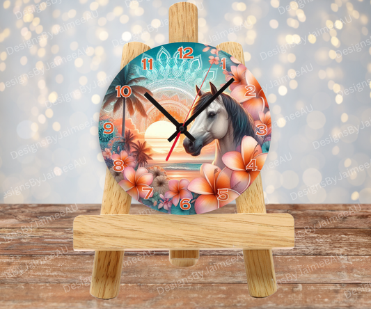 Summer Horse #1 Digital Sublimation Clock Design
