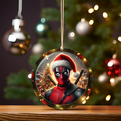 Christmas Deadpool #1 Digital Sublimation Ornament Design
