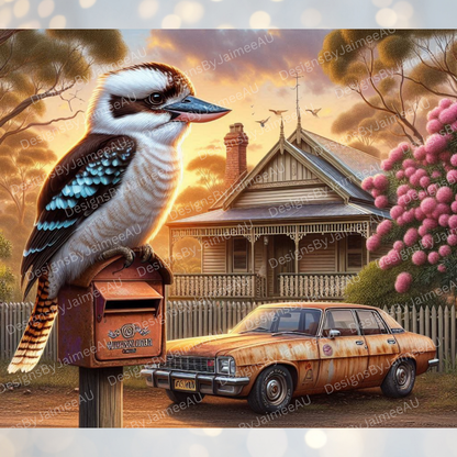 Kookaburra and Nostalgic Aussie Commodore Digital 20oz Sublimation Tumbler Wrap