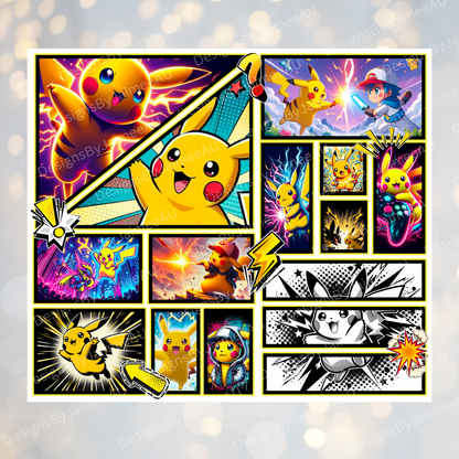 Pikachu 20oz Sublimation Tumbler Wrap