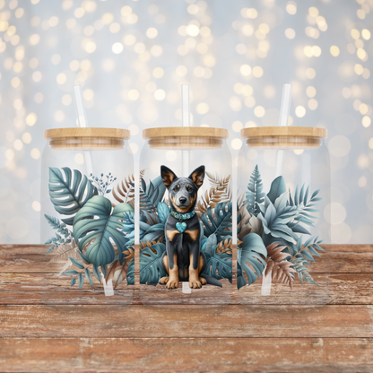 Kelpie, Teal and Browns Earthy Tropical Vibes Digital Download 16oz UV DTF Transfer Wrap PNG Image