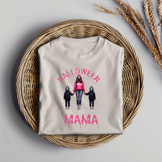 Halloween Mama and Kids - Ghostface Inspired Digital DTF Transfer PNG Image